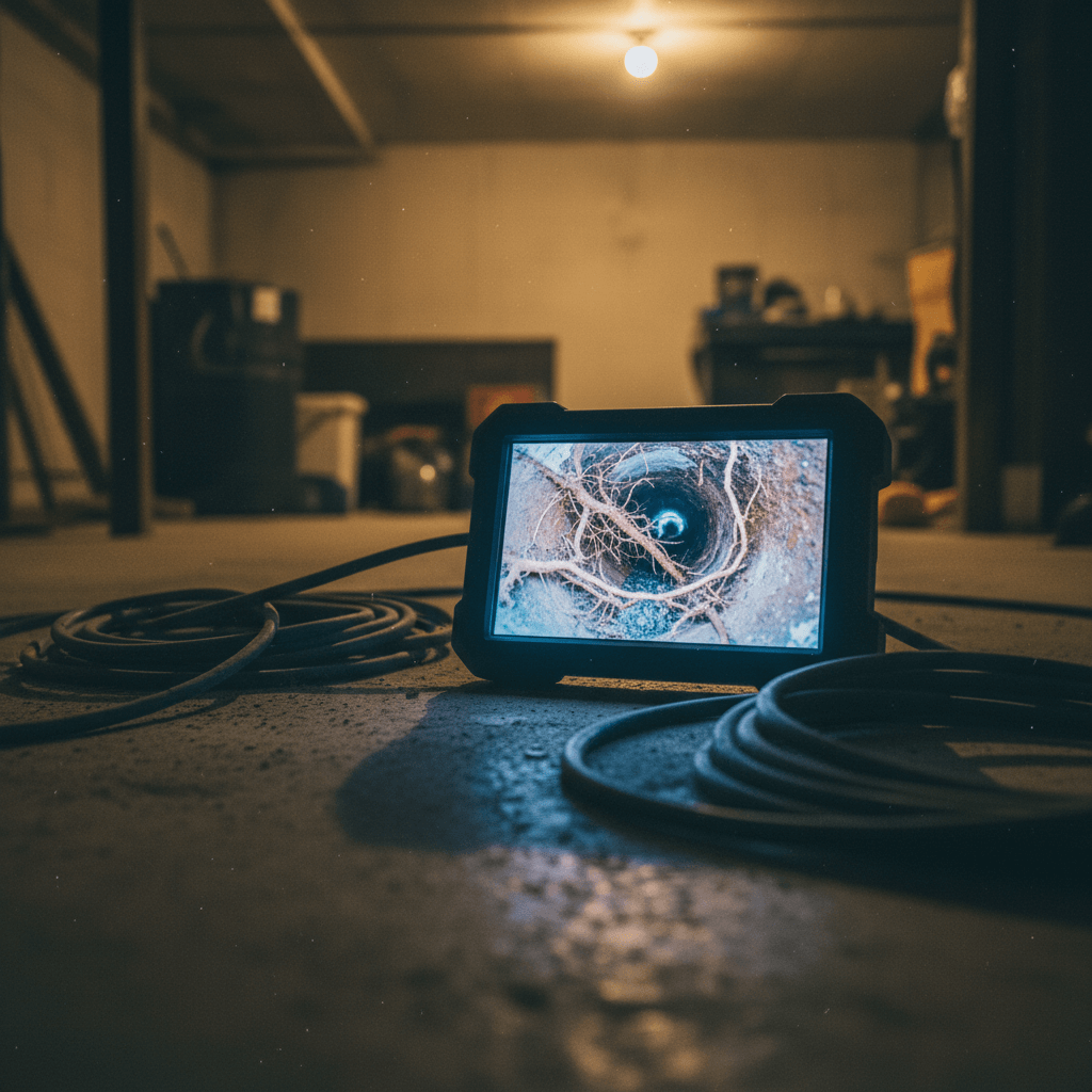 Moderner Arbeitsplatz mit Inspektionskamera